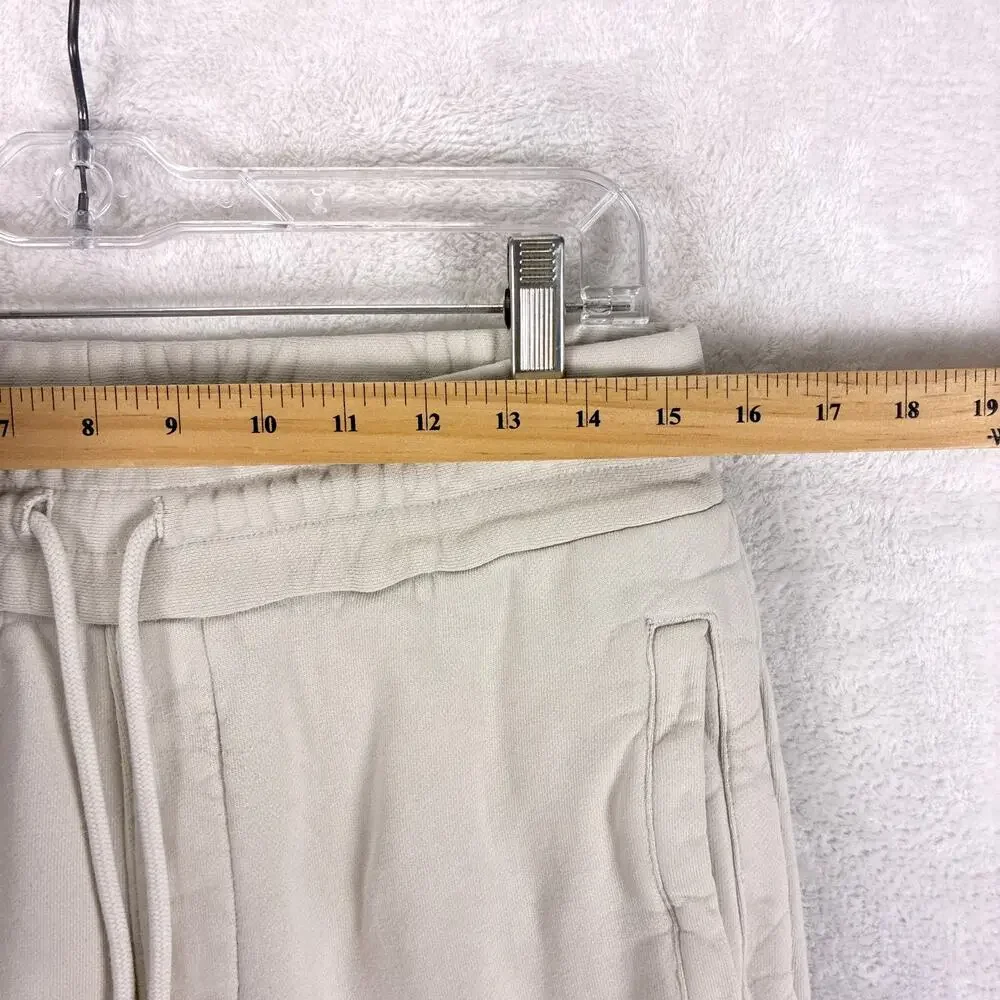 Arket Joggers Mens S Beige Drawstring Heavyweight Preppy Gym Workout Streetwear